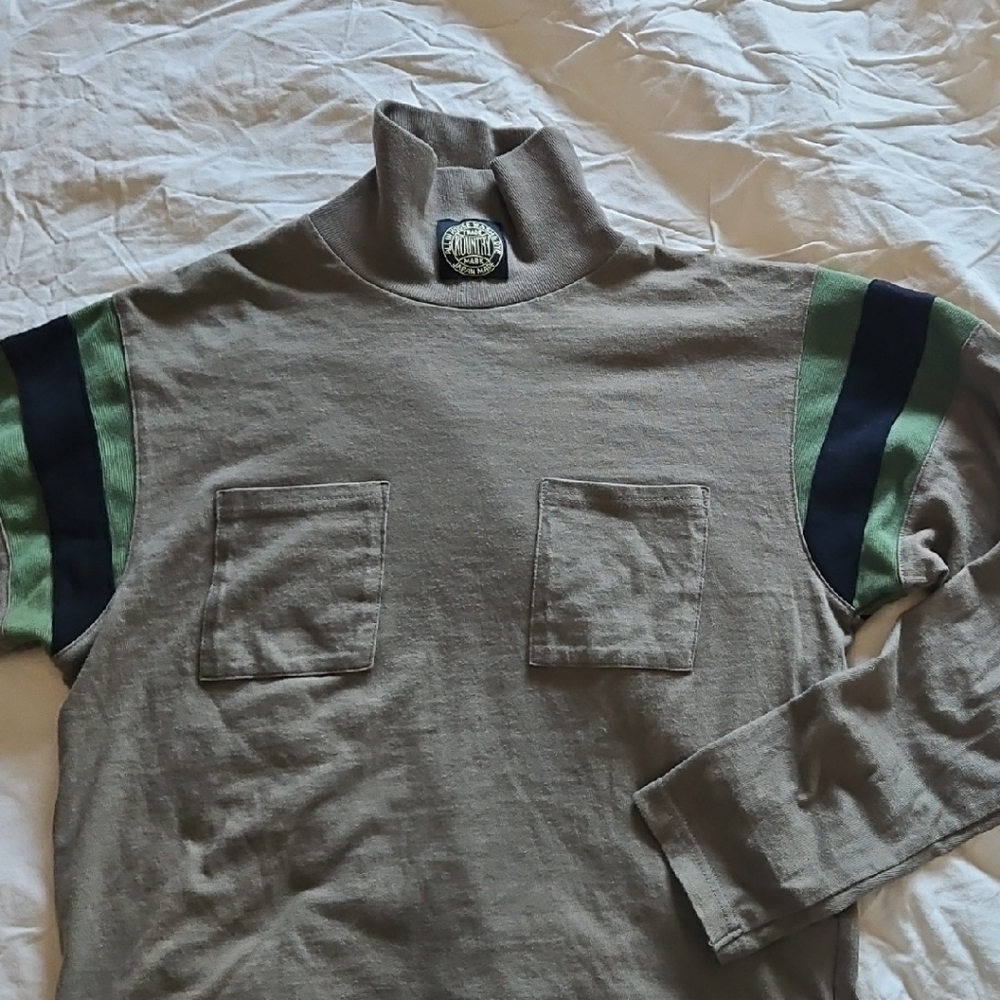 Kapital Olive and Black Long Sleeve Tee